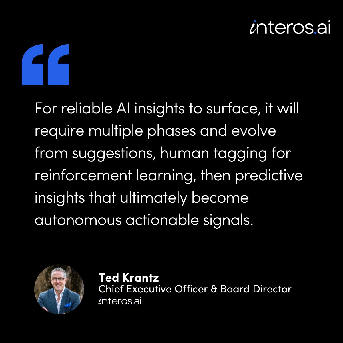 interos_ai's tweet photo. What does AI in supply chain actually look like today?

Not unchecked autonomy. Not black-box decision-making.

Real AI adoption evolves in phases: recommendations that humans validate, feedback that sharpens the model, and predictive insights that build toward autonomous signals over time.

At https://t.co/gBai5SECF1, that process is already underway.

Hundreds of data sources are harmonized into a single risk score across six domains, covering 250M+ entities and 11B+ supplier relationships.

The human stays in the loop while AI earns trust through validated, actionable signals.

Act faster with responsible AI-powered supply chain intelligence from https://t.co/gBai5SECF1.

Read the full article from @ILMagazine: https://t.co/MY8SHjiZtP

#SupplyChain #AI