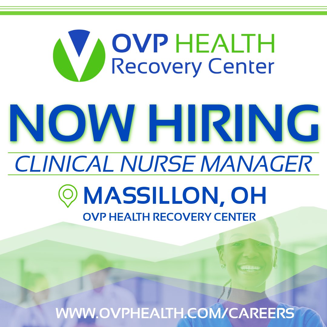 OVP_Health's tweet photo. Make a meaningful difference — become a clinical leader at OVP Health Recovery Center in Massillon, OH. Help transform lives by joining our inpatient recovery team. 

Explore this opportunity and apply here: https://t.co/dsiTSITvn4 https://t.co/guncxCvDav