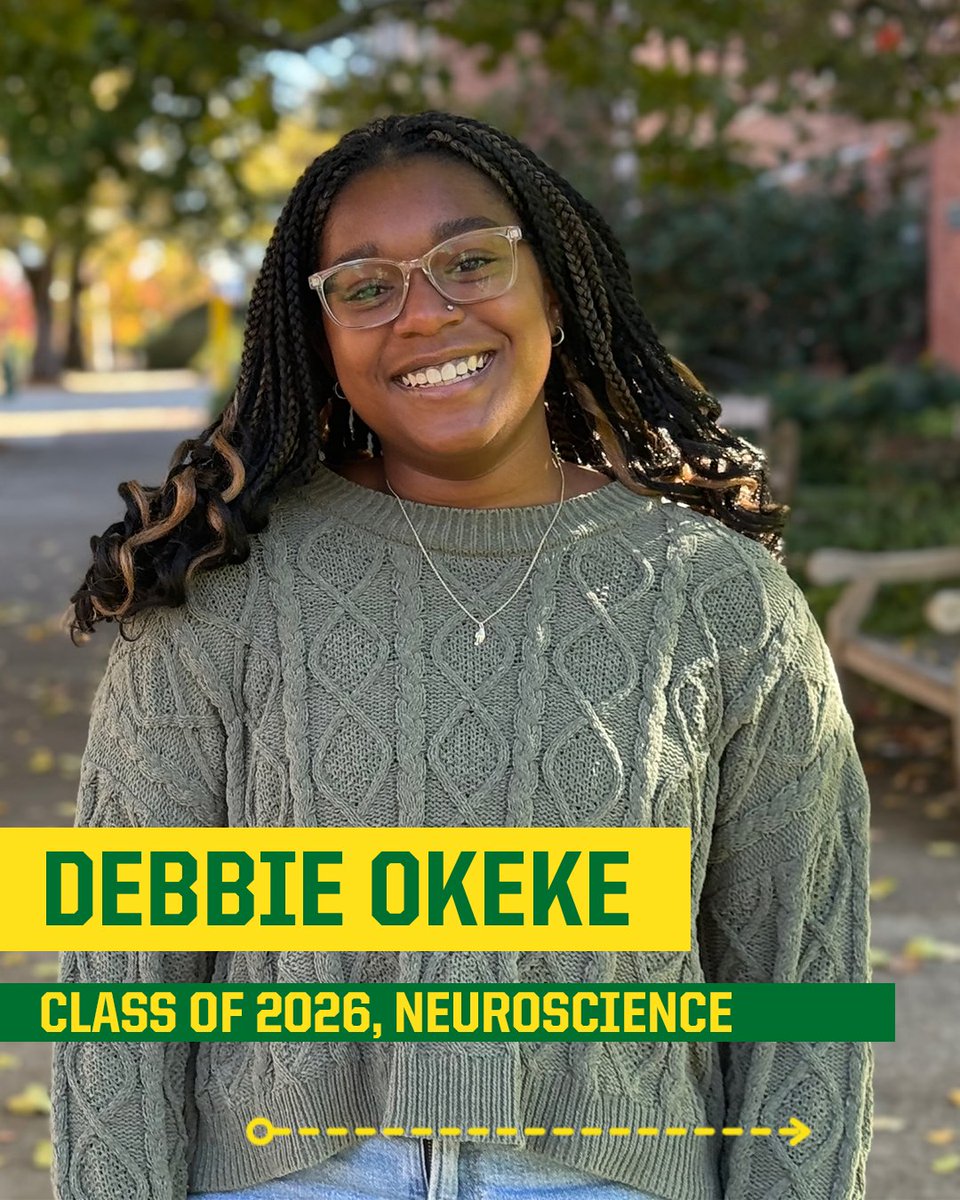 UOGiving's tweet photo. “The scholarship support from donors to the University of Oregon has made a profound and positive impact on my journey here.”

Scholarship support is allowing Debbie Okeke ‘26 (neuroscience) to work towards being a strong medical school applicant.

Your support shapes the future. https://t.co/17KfZdsLa6