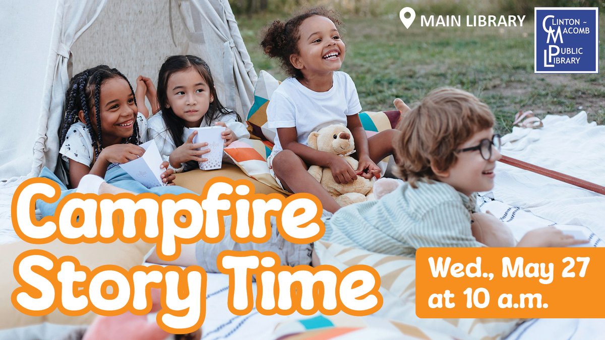 cmplib's tweet photo. Children ages 2-5 are welcome to come hear some fun stories and create some crafts all about camping. Call (586) 226-5030 or register here: https://t.co/hWsDDWbeJk #StoryTime https://t.co/C2tkEV8EFa