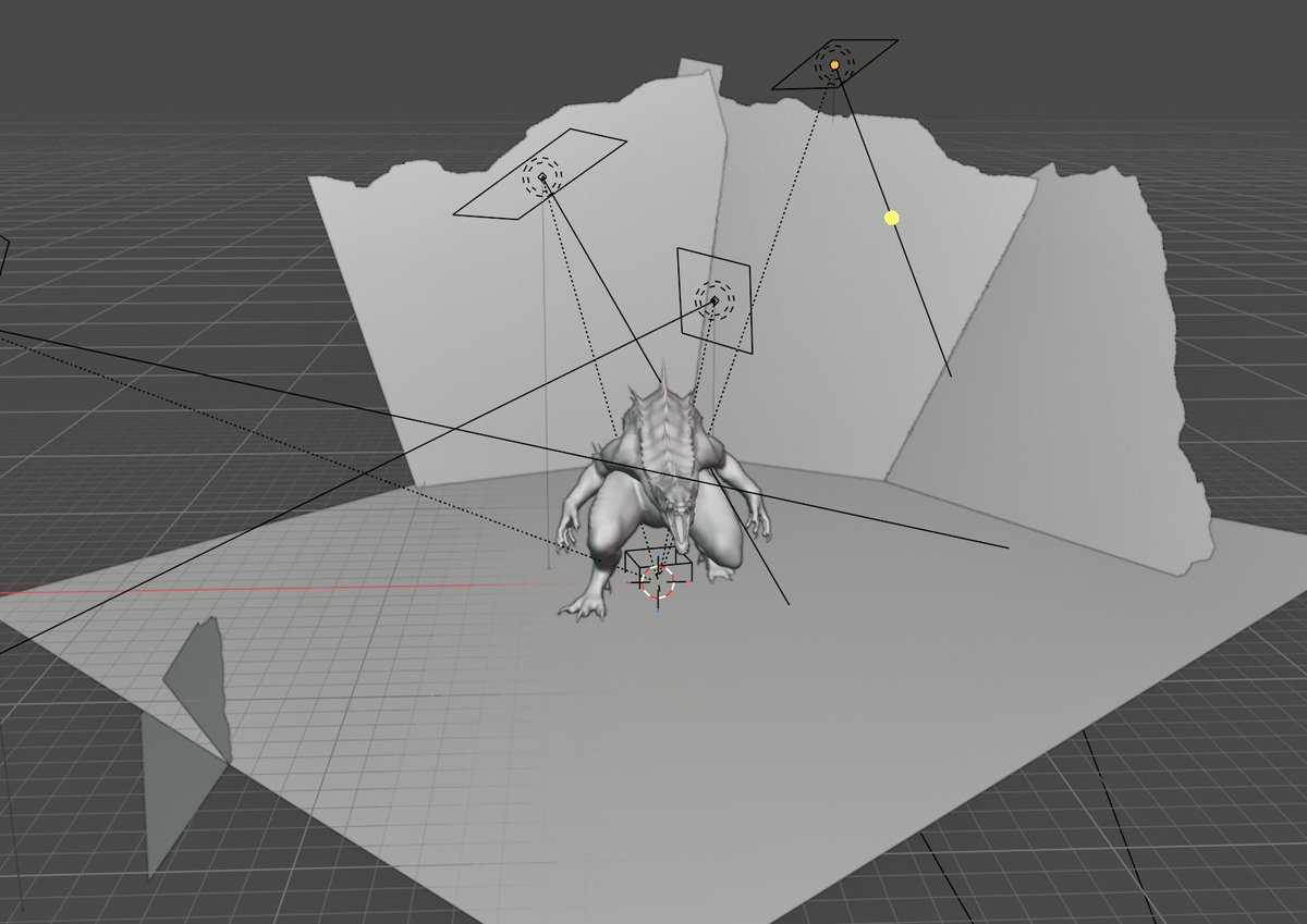 ken_b3d's tweet photo. 背景は板ポリにディスプレイスメントで誤魔化してます。
キャラクター制作で体力使い果たして急に省エネモードになる現象

#Blender
#b3d https://t.co/VlHme6k1m7