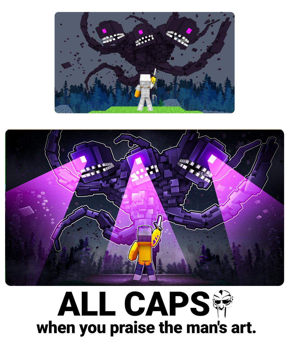 RiichDesigns's tweet photo. MINECRAFT THUMBNAIL🎮⛏️

 Just remember ALL CAPS when you praise the man's thumbnail.🎭

 Looking for a long-term work!📨 https://t.co/t3xHy78gjB