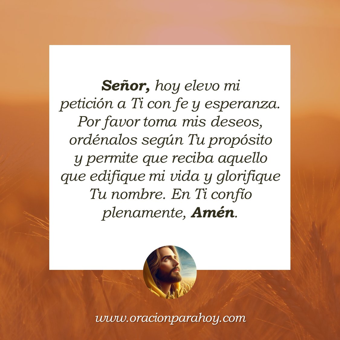 OracionParaHoy's tweet photo. ORACIÓN MILAGROSA PARA RECIBIR CUALQUIER COSA QUE PIDAS: Señor, pongo ante Ti todo lo que anhela mi corazón; Por favor escucha mi oración, concédeme lo que sea conveniente para mi vida y responde según tu sabiduría y tu amor.

Mira este vídeo en: https://t.co/zAmRpbvtrE ✨ https://t.co/rP10bNVLEj