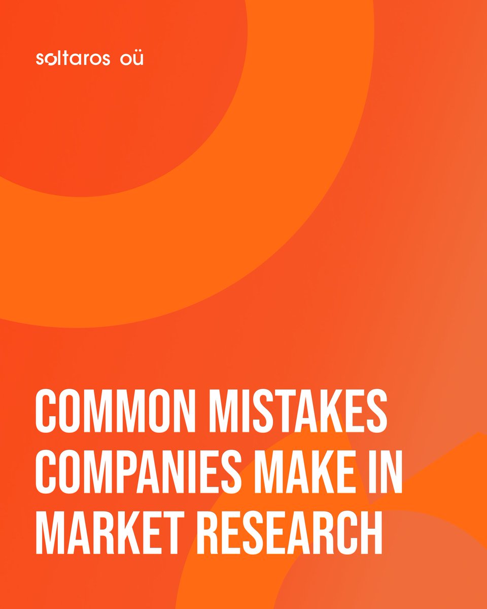 soltarosou's tweet photo. Here are the most common mistakes:
— relying only on assumptions instead of real data
— talking to the wrong audience segments
— focusing on opinions, not actual behavior
— treating research as a one-time activity, not a process
— ignoring competitor and market context

#Soltaros https://t.co/oeAK74sFZP