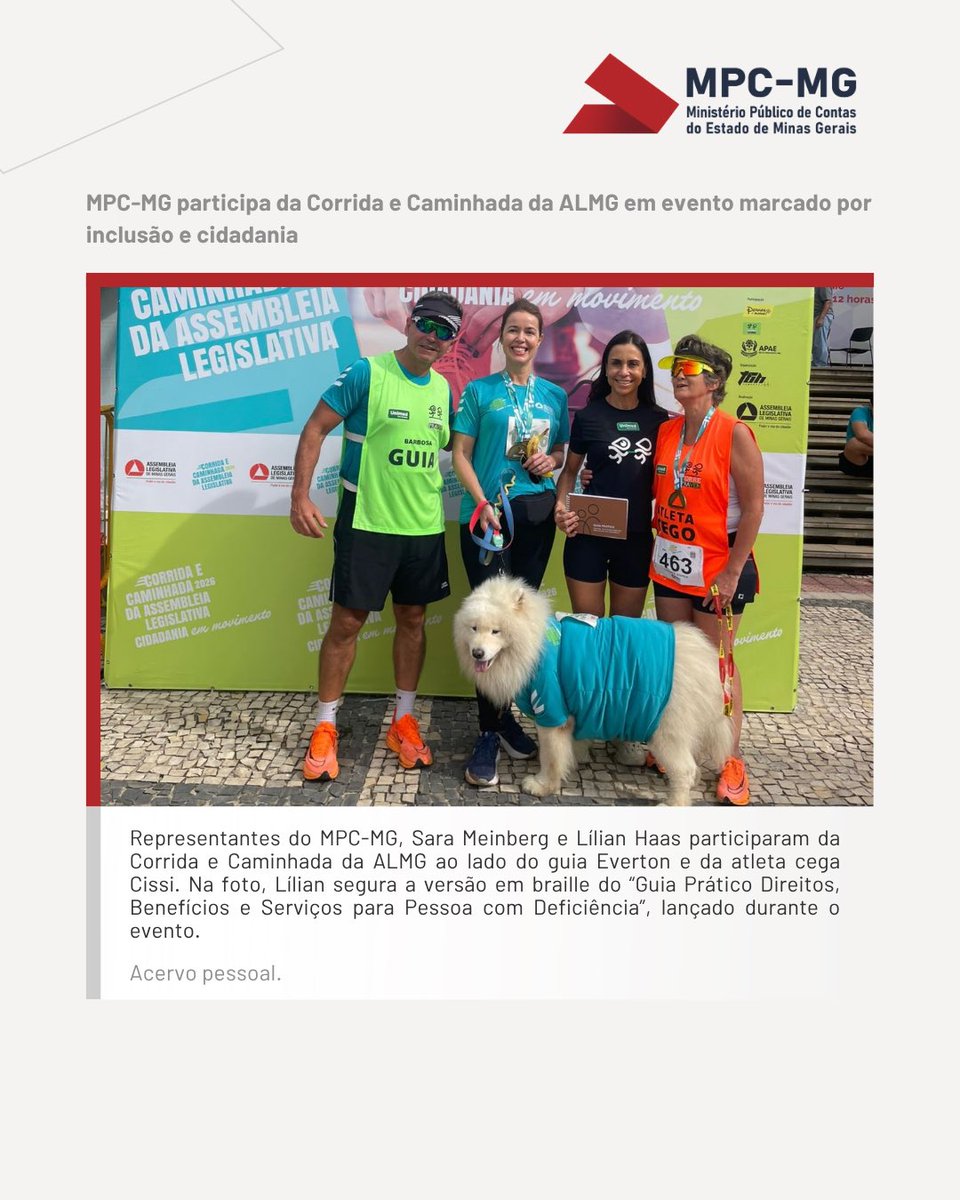 MPC_MG's tweet photo. Neste domingo, 17, o MPC-MG participou da terceira edição da Corrida e Caminhada da Assembleia 2026 – Cidadania em Movimento, realizada pela ALMG, em Belo Horizonte.

Confira a matéria em nosso site. https://t.co/2UsiHr1tPJ