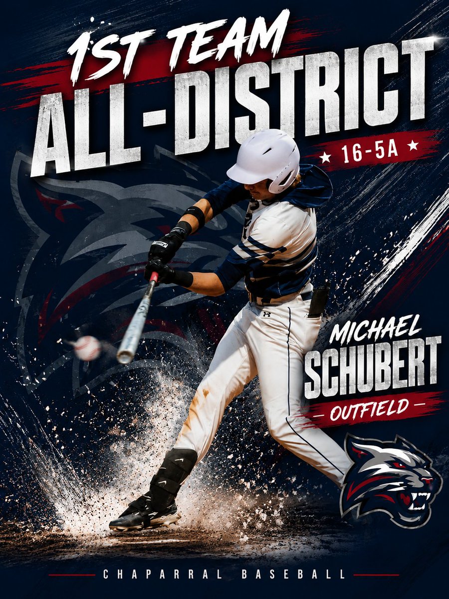 KChapBaseball's tweet photo. Big year for Chaparral Baseball in 16-5A. Proud of our Bobcats for the recognition they earned through hard work, toughness, and commitment to the program.

Geno Ybarra – District Offensive MVP
Aiden Hurst – 1st Team Pitcher
Michael Schubert – 1st Team OF
Pablo Chu – 1st Team Catcher
Rene Pagan – 2nd Team 3B
KG Fuentes – 2nd Team SS
Blake Belliveau – 2nd Team OF
Eliel Rivera – 2nd Team Utility
@chskisd @kdhsports @knct_sports @killeenisd_  @_theweave @ChapHSBobcats @coachmac505 @TonyManningKISD @mattcarroll2121