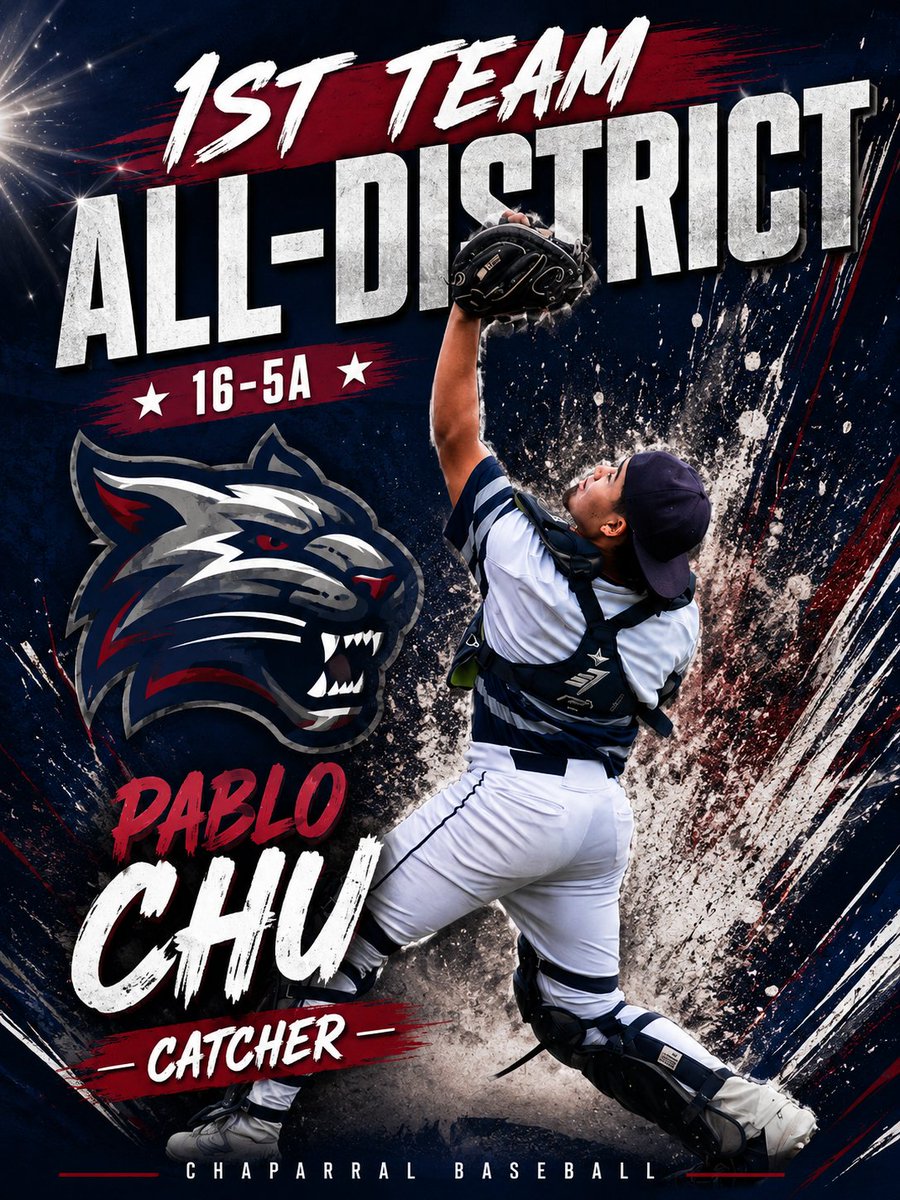 KChapBaseball's tweet photo. Big year for Chaparral Baseball in 16-5A. Proud of our Bobcats for the recognition they earned through hard work, toughness, and commitment to the program.

Geno Ybarra – District Offensive MVP
Aiden Hurst – 1st Team Pitcher
Michael Schubert – 1st Team OF
Pablo Chu – 1st Team Catcher
Rene Pagan – 2nd Team 3B
KG Fuentes – 2nd Team SS
Blake Belliveau – 2nd Team OF
Eliel Rivera – 2nd Team Utility
@chskisd @kdhsports @knct_sports @killeenisd_  @_theweave @ChapHSBobcats @coachmac505 @TonyManningKISD @mattcarroll2121