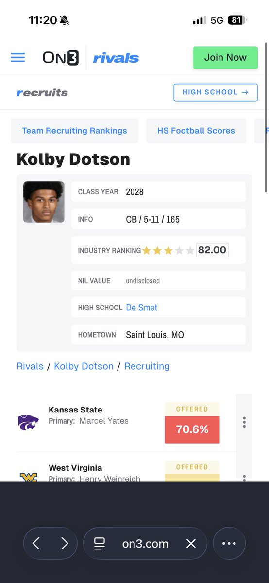 Kolby Dotson (‘28) 3⭐️ tweet media
