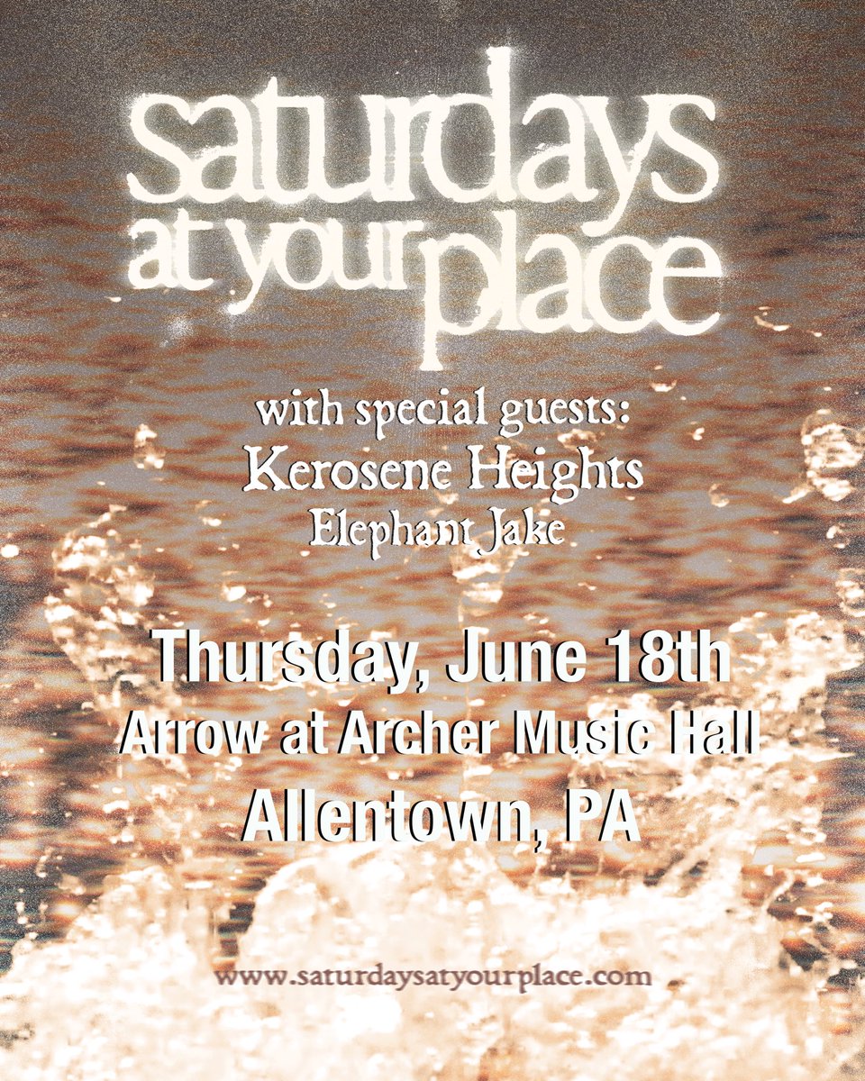 saturdays at your place tweet media