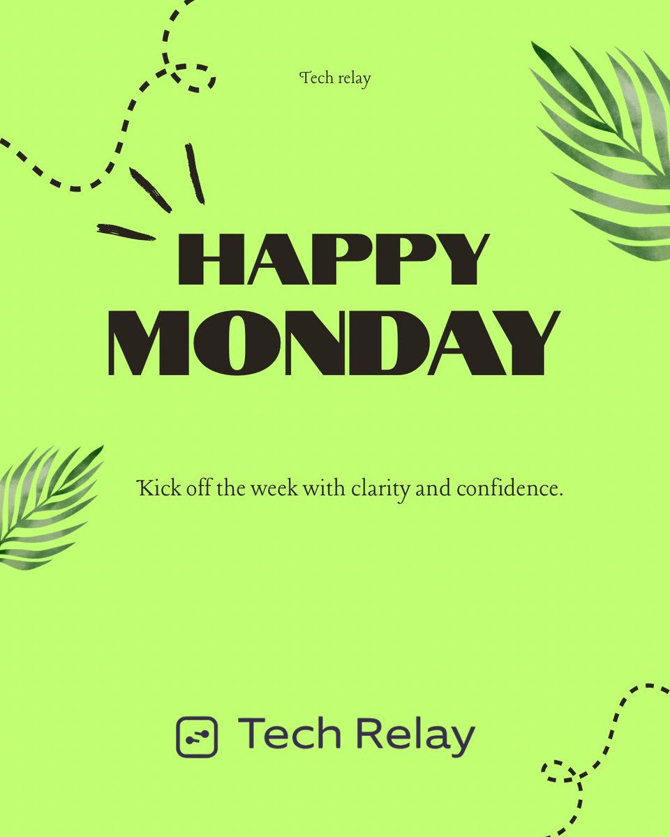 techrelayhub's tweet photo. New week. Fresh mindset.
Monday is your reminder that every expert once started as a beginner.

Keep learning, keep growing and trust the process💚

#Techrelay #Tech #Techsupport https://t.co/aQ2ZykswU2
