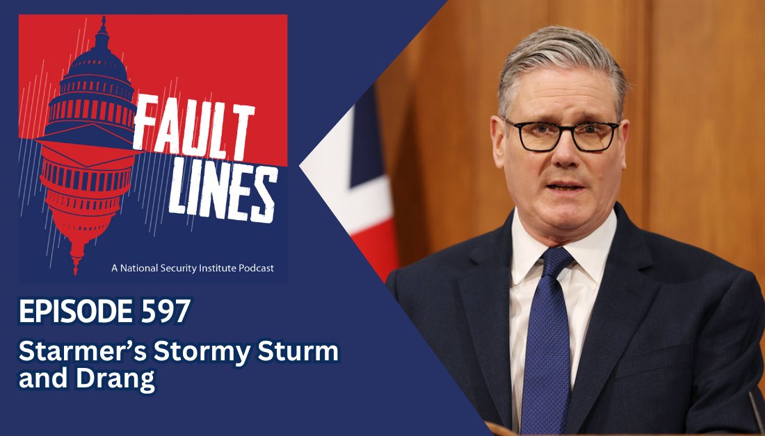 FaultLines_Pod's tweet photo. NEW: Ep. 597: Starmer’s Stormy Sturm and Drang - @lestermunson + @nottvjessjones + @amykmitchell dig into the political turbulence rattling the United Kingdom and Europe's broader leadership landscape.

📺 Watch: https://t.co/Lnx6vrmtuz
🎧 Listen: https://t.co/7qyqZSI1Ch

@MasonNatSec + @georgemasonlaw + @GeorgeMasonU
