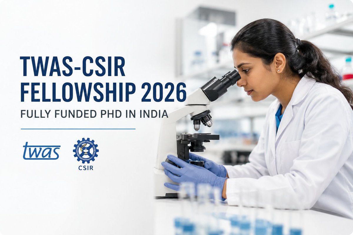 blecosm's tweet photo. Get a Free PhD in India via the TWAS-CSIR Fellowship. Apply Now. https://t.co/dOsOrhpsTl 

#Scholarships #PhDScholarship #StudyInIndia #TWAS #CSIR #FullyFunded #ResearchOpportunity #InternationalStudents #StudyAbroad #Fellowship #STEM https://t.co/UYJeZxHeVL