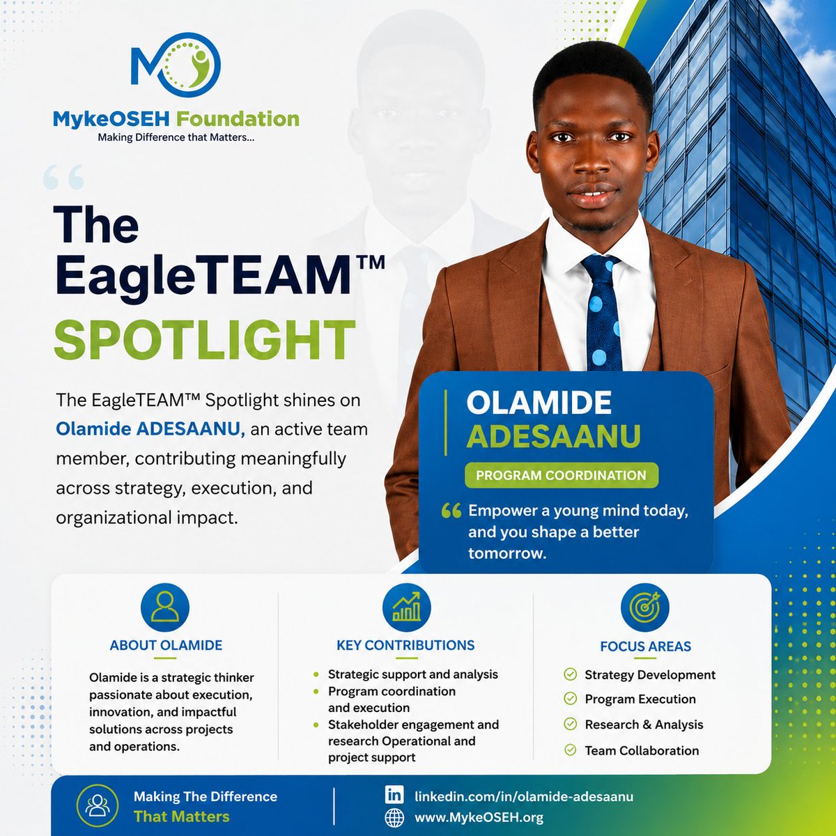 MykeOSEH Foundation tweet media