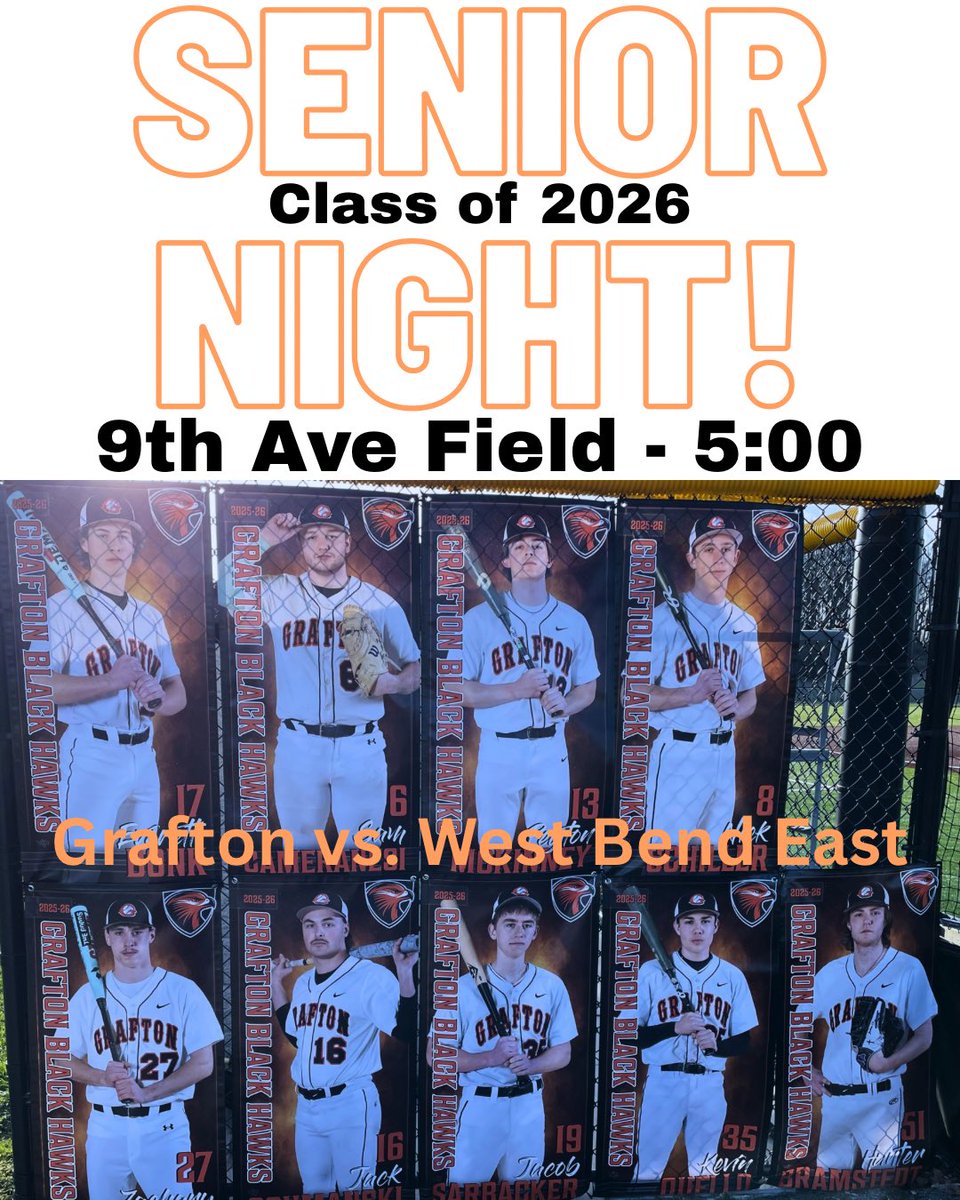 RESP3CTtheGAME's tweet photo. Please join the Black Hawks’ celebration of our seniors! #blackhawkpride https://t.co/NalxyHjUsF