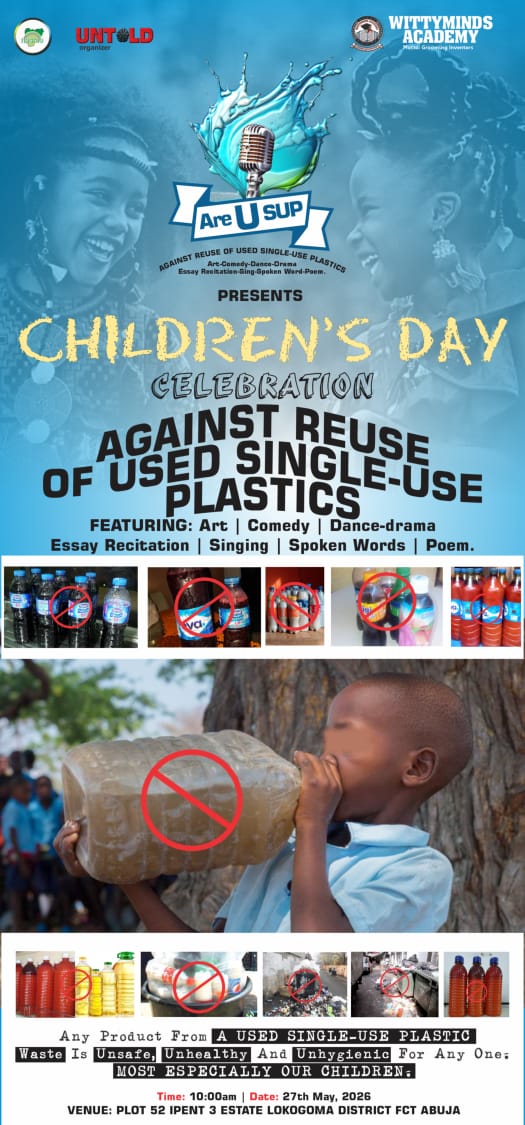 safeserve4u's tweet photo. We intend to catch them young as activated torchbearers in the extended Producers responsibility Programme in this year's Children's Day Celebration 
Are U SUP? @CocaCola_NG @Pepsi_Naija @LaCasera_NG @cwaytablewater @fbralliance @NESREANigeria @FMEnvng @UNEP https://t.co/YghBLyi95s