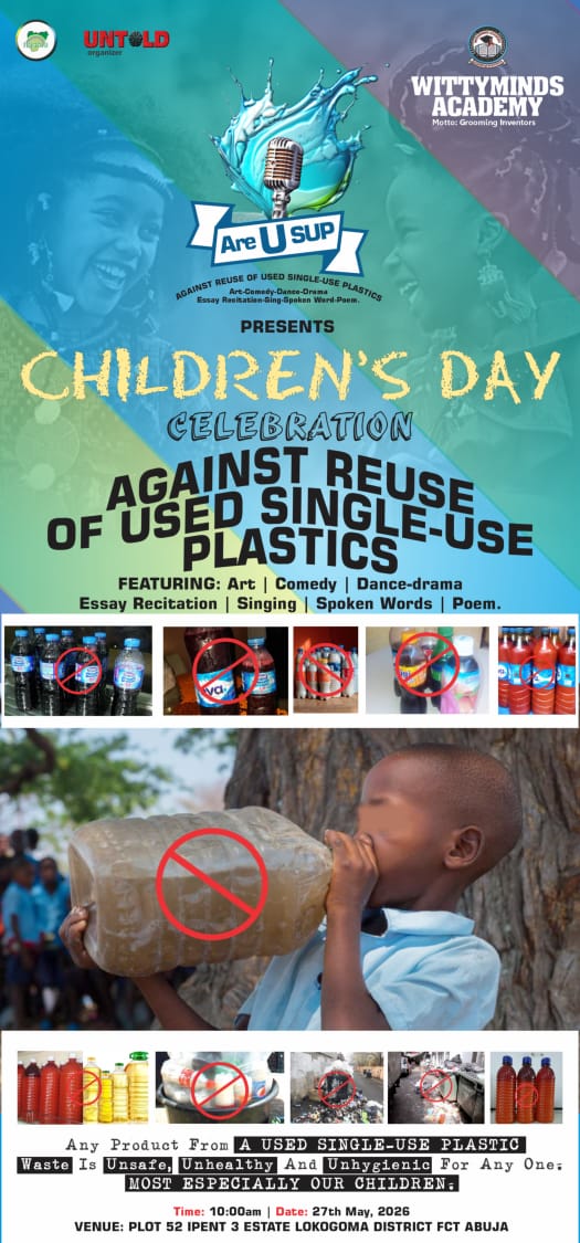 safeserve4u's tweet photo. We intend to catch them young as activated torchbearers in the extended Producers responsibility Programme in this year's Children's Day Celebration 
Are U SUP? @CocaCola_NG @Pepsi_Naija @LaCasera_NG @cwaytablewater @fbralliance @NESREANigeria @FMEnvng @UNEP https://t.co/YghBLyi95s