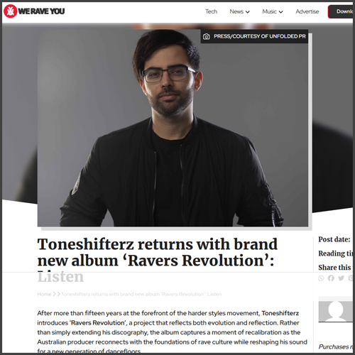 beunfolded's tweet photo. .@Toneshifterz  returns with brand new album ‘Ravers Revolution’ @weraveyou  https://t.co/4LRBsrZvaT https://t.co/Q8kSKnKiAz