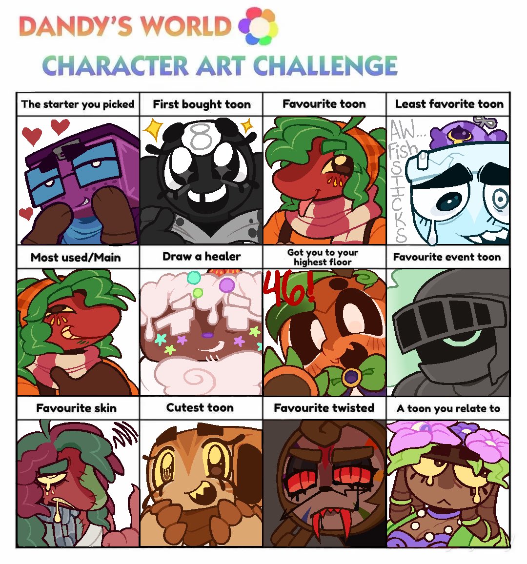 SHINOZROOM's tweet photo. I finally finished the trend I hope I'm not too late 

#dandysworld #dandysworldfanart https://t.co/IYs3mY3wY4