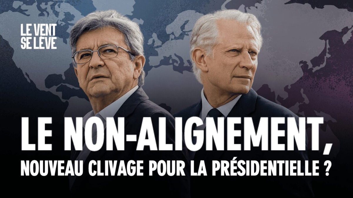 lvslmedia's tweet photo. Le contexte international pèsera comme une chape de plomb sur l'élection présidentielle. Entre un camp centriste qui ne voit de salut que dans l'Europe et un RN mal à l'aise avec Trump, Dominique de Villepin et Jean-Luc Mélenchon ravivent la tradition gaulliste. Par @WBouchardon 
https://t.co/9ubfPiF4yh