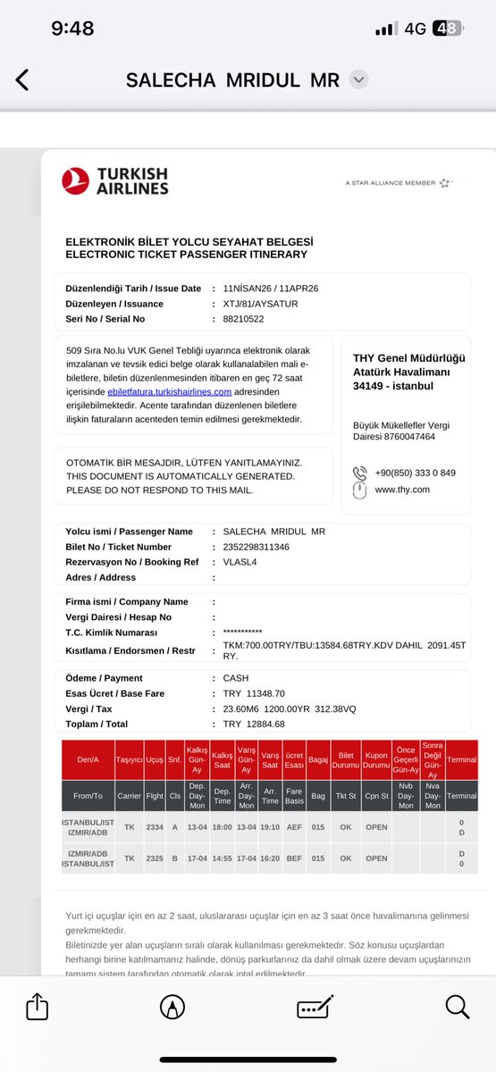 MRIDULSALECHA's tweet photo. @airindia points are not added for both mridul &amp; sweta salecha account for Istanbul to Izmir flight. You have written points are already credited but they are not https://t.co/aukrMQPYxM