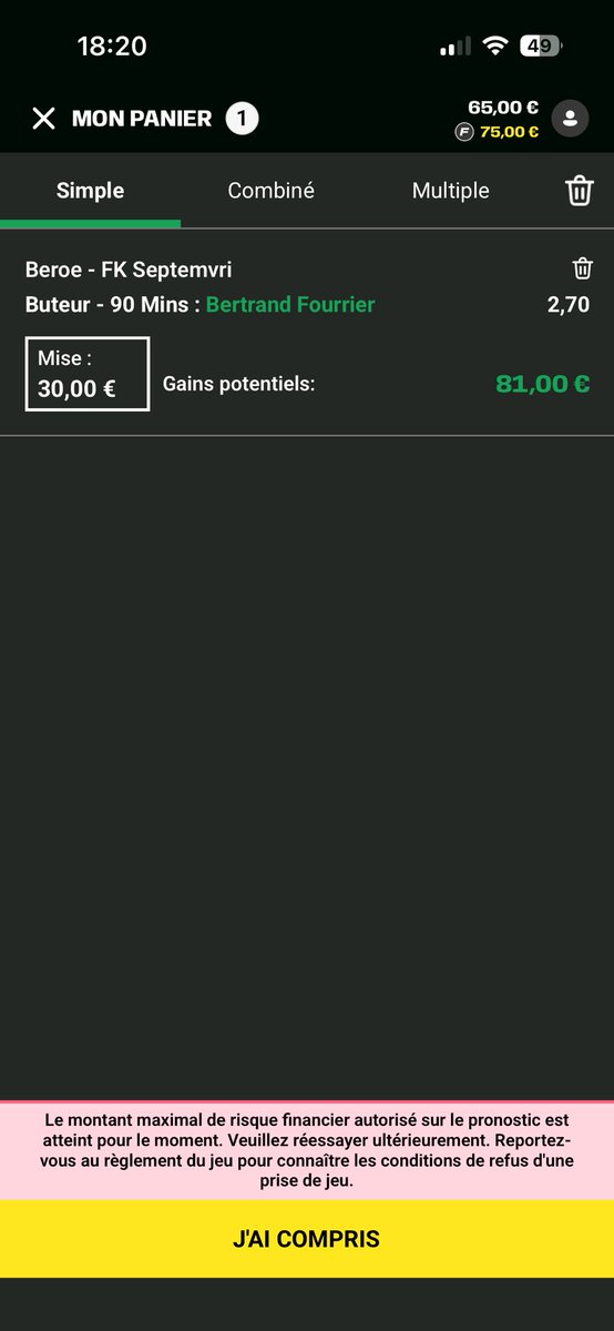 xSamS_One's tweet photo. @UnibetFrance Vous aussi vous bloquez vos joueurs ? https://t.co/s8S6vG1dVt