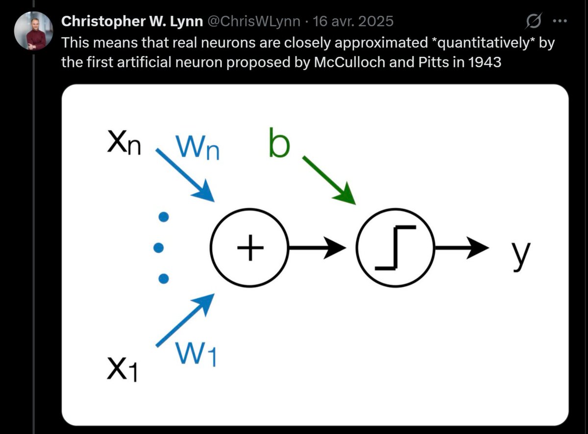 Fabien_Mikol's tweet photo. On critique souvent le degré d'abstraction des neurones formels par rapport à la réalité biologique du cerveau... mais d'après cette étude, l'écart serait finalement bien plus faible qu'on ne le pensait entre neurones biologiques et artificiels au niveau de leurs interdépendances https://t.co/zFvl6dPkaU