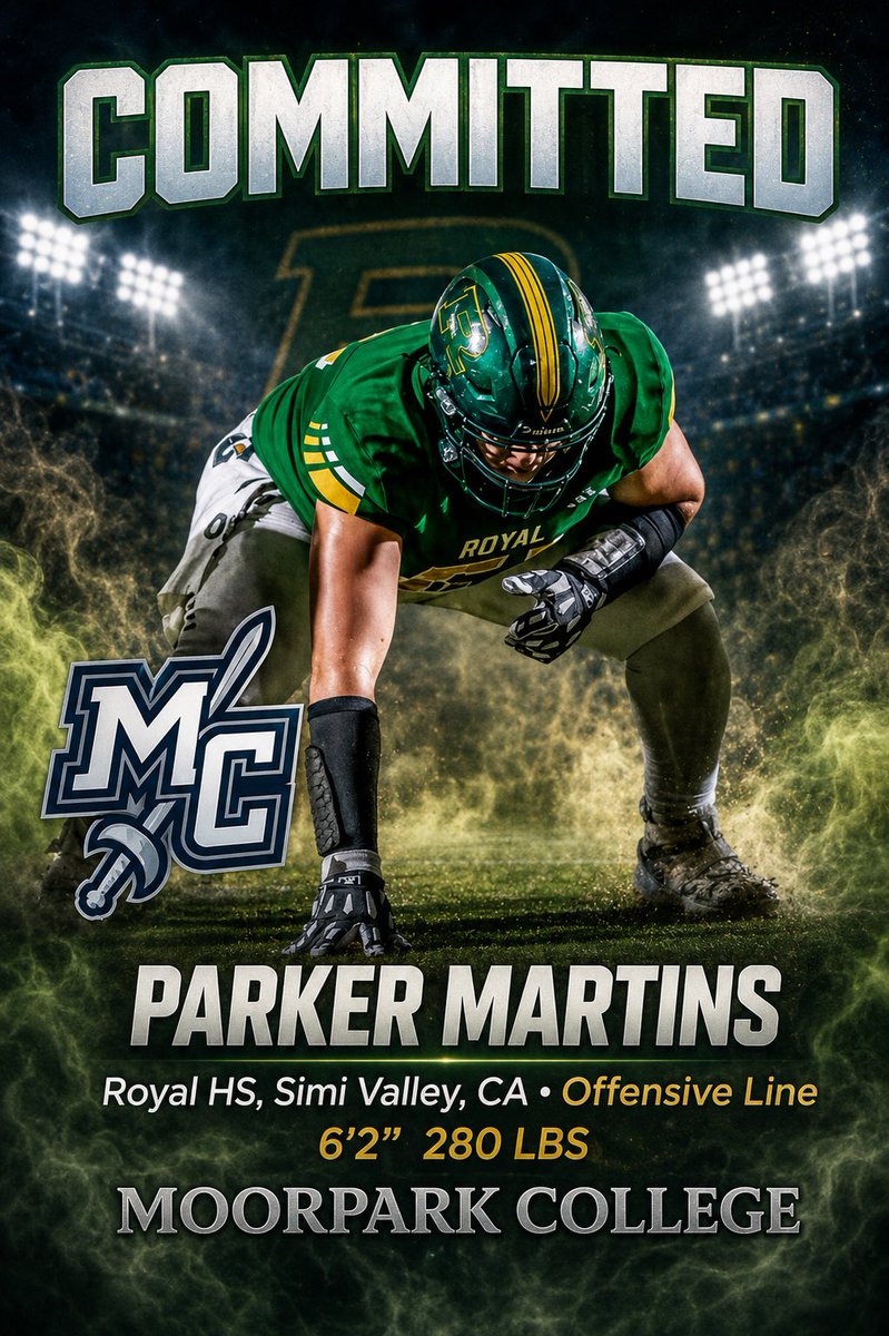 parkermartins61's tweet photo. After much consideration I have decided where my new home will be for the next 1-2 years. I want to thank all my coaches, family, and friends for guiding me through everything. I couldn’t have done it without you. With that said I will be committing to Moorpark Community College. https://t.co/kQwbc4zCg8