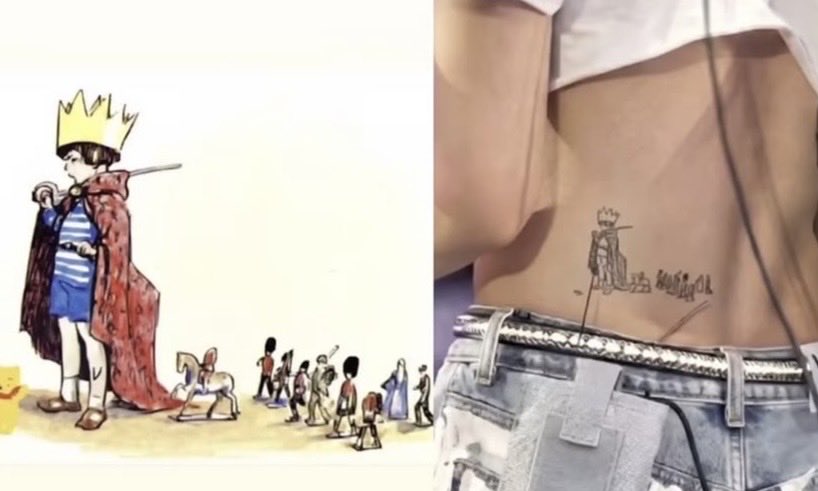 nakypink's tweet photo. this Tae's new tattoo?!👑
#BTS #TAEYEONG https://t.co/EQnJFY4YpL