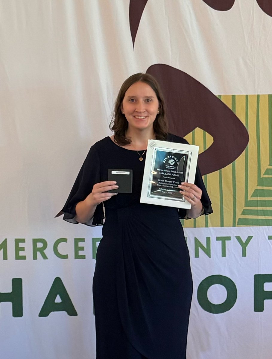 StarAthleticsAD's tweet photo. Over the weekend Nottingham’s very own Grace Dwyer Cook was inducted into the Mercer County Track & Field Hall of Fame.  Northstar Nation is beyond proud and we congratulate Grace on the great honor!  @HTSD_Nottingham @NottinghamNABC @NottinghamHSAD @WeAreHTSD @MercerHsTrack @trackmercer
