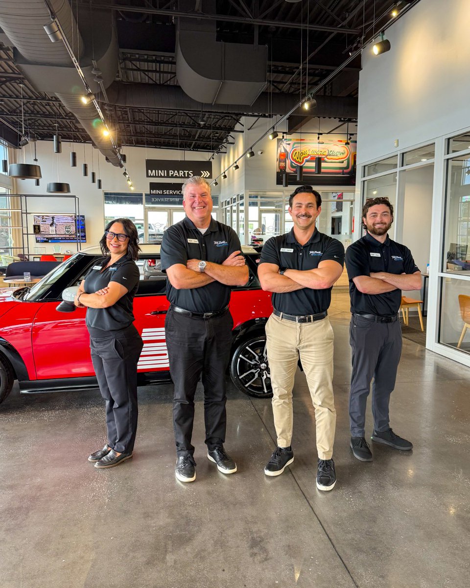TomBushMINI's tweet photo. The team that makes it all happen 🖤

Lori, Todd, Daniel, and Sean are here six days a week to serve you. https://t.co/oAmwExgkRo