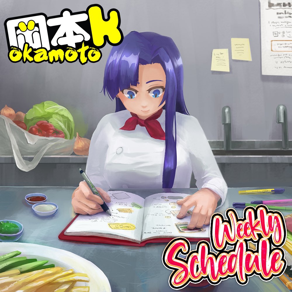 OkamotoKitchen's tweet photo. New schedule just dropped. 🚚👇

Weekly schedule (updated)
Wed 5/20 — Private Event (3–6)
Thu 5/21 — Chatsworth (11–2)
Thu 5/21 - Van Nuys OKHQ (5-8)
Fri 5/22 — Private Event (11–2) https://t.co/csTZCmFXqG