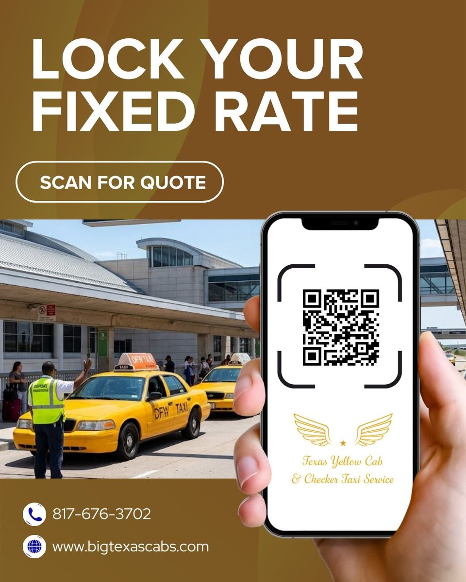 Texasyellowcabs's tweet photo. Surge pricing is a tax on your lack of options. Break the loop. 🚕🎯
Scan the code to lock in a logical, fixed rate for your next DFW transfer. 25 years of street smarts, 0 surge games, and 24/7 live human dispatch.

📞 817-676-3702 🌐 https://t.co/KRHsCvg6Gz
#TexasYellowCab #DFW https://t.co/knRycJTixQ