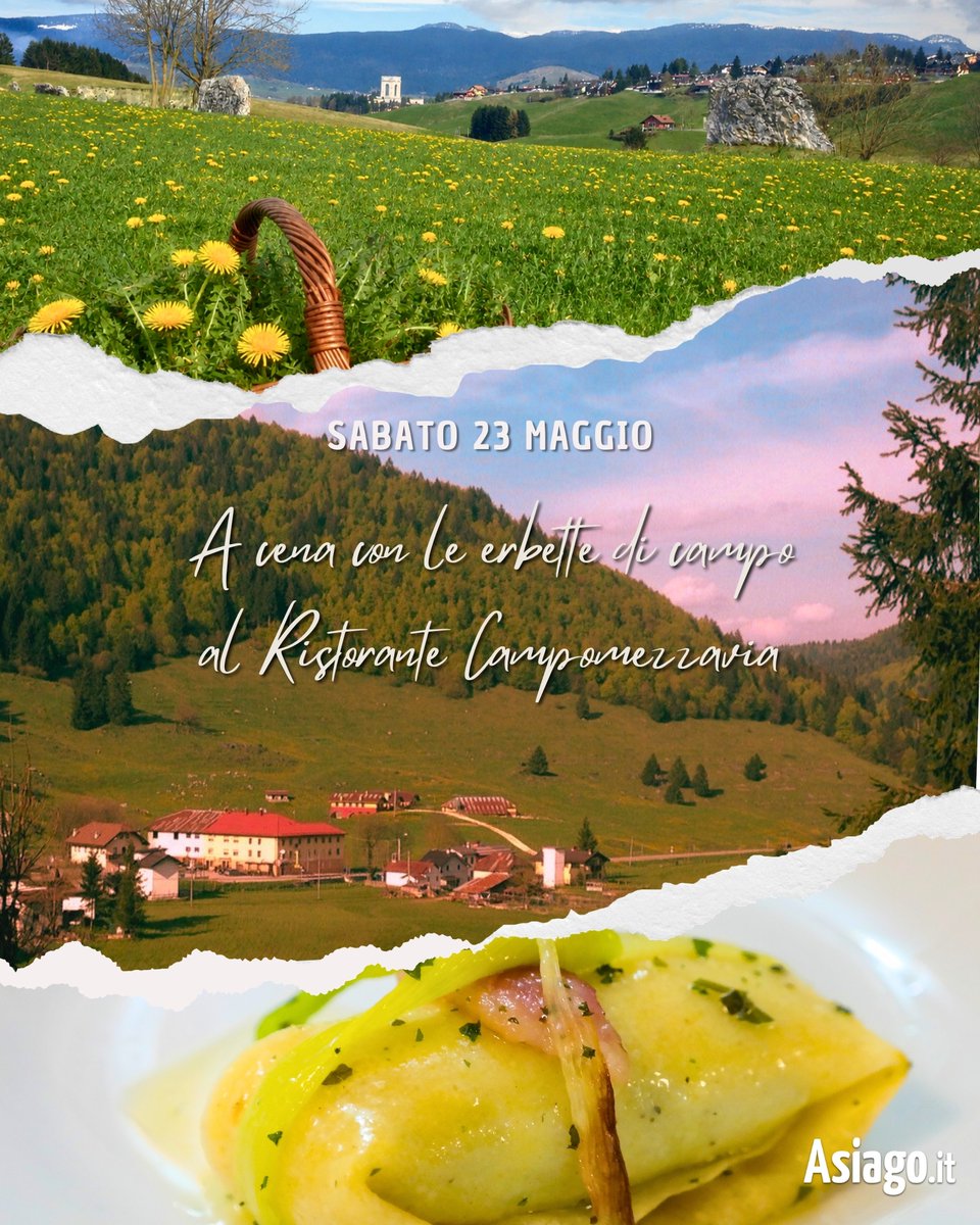 AsiagoIt's tweet photo. L’ora di cena si avvicina... e noi abbiamo già l’acquolina! 😄
E quando si parla di #erbette raccolte sull’Altopiano, la fame diventa anche curiosità: #sabato al RISTORANTE CAMPOMEZZAVIA di #Asiago #cena alle #erbedicampo 👉 https://t.co/1eGvUQuct9

#Asiagoit https://t.co/jWr7ytsimQ