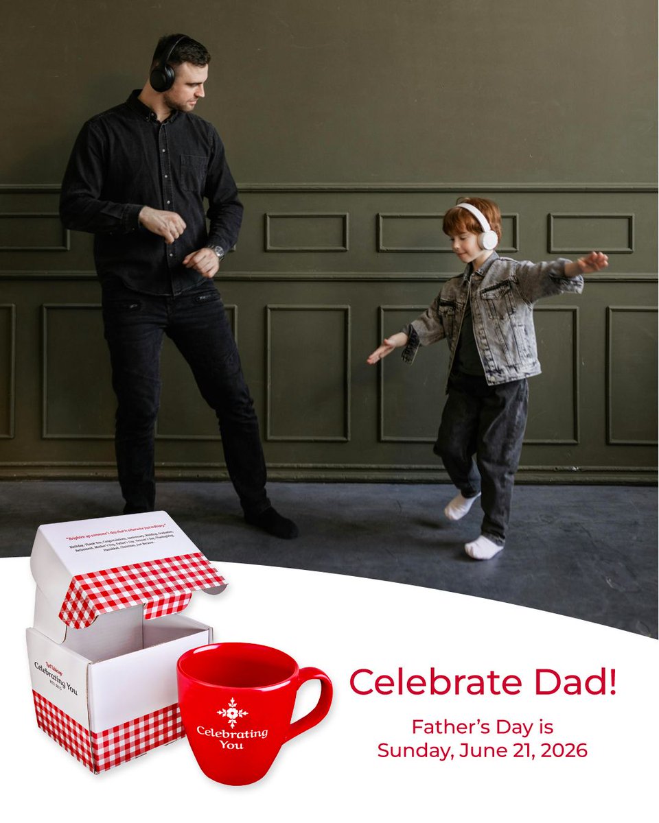 RedTabletop's tweet photo. This Father's Day, give Dad something he'll enjoy all year long - this handsome stoneware Celebrating You mug in our bold Signature Red glaze. 
https://t.co/9AGbGe2qu1

#officegift #WeddingGift #fathersdaygiftideas #Fathersday2026 #realtorgiftideas #giftideas #RedTabletop https://t.co/M4cdtPuzzr