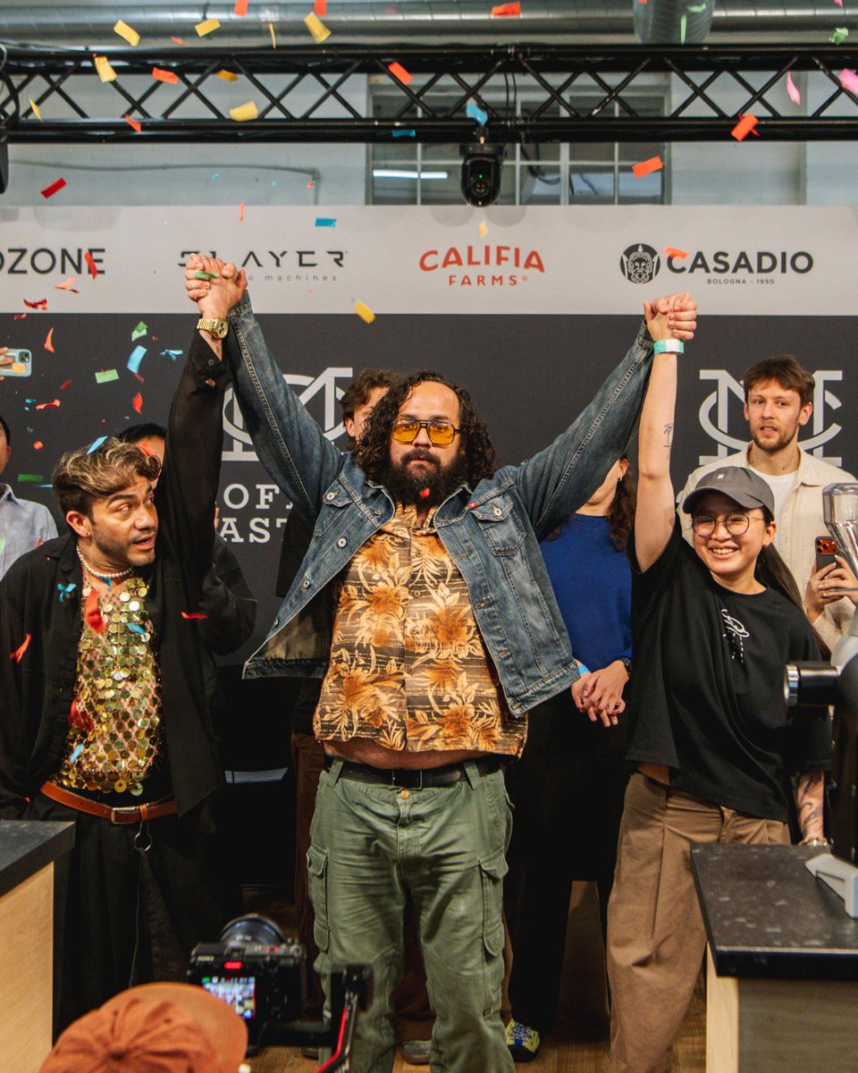 LdnCoffeeFest's tweet photo. Can we take a moment to congratulate our 2026 Coffee Masters Champions (yes we have two!): Alejandro Griffin-Diaz and Sharon Ip 🏆👏

A big well done to all 16 contenders who took part - can't wait to do it all again next year✨

#LondonCoffeeFestival #LCF2026 https://t.co/6ZfuDRJt3m