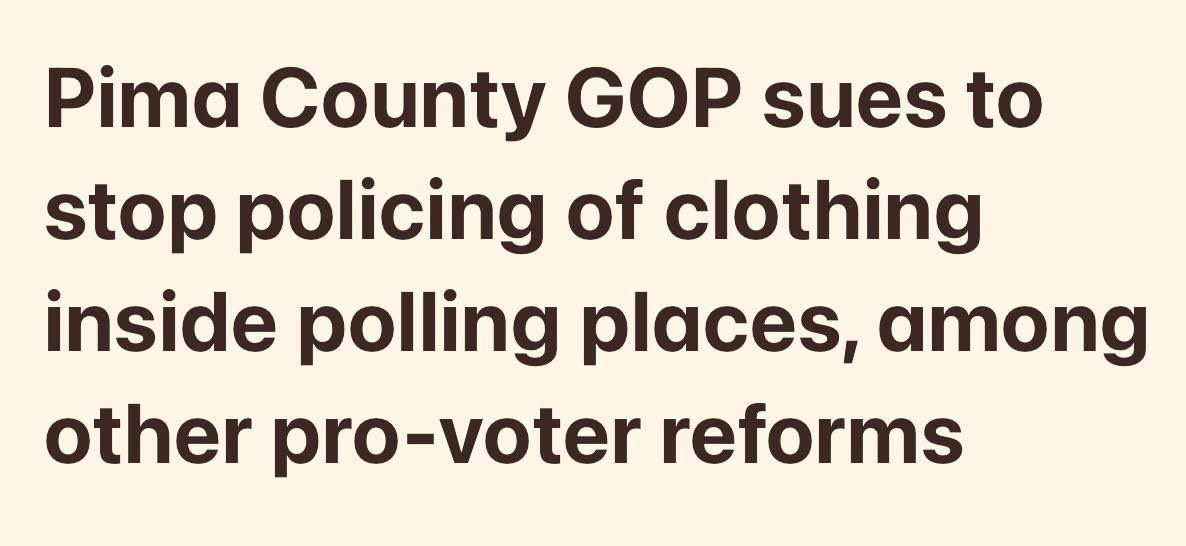 realAlexKolodin's tweet photo. Arizona needs a Chief Elections Officer focused on ensuring secure, honest, transparent &amp; lawful elections

Sadly, when Fontes isn’t breaking the law, he’s trying to be the fashion police, micromanaging what you wear to vote

It’s time to FIRE Fontes

Vote Alex Kolodin for AZSOS https://t.co/lAW6DKt3YU