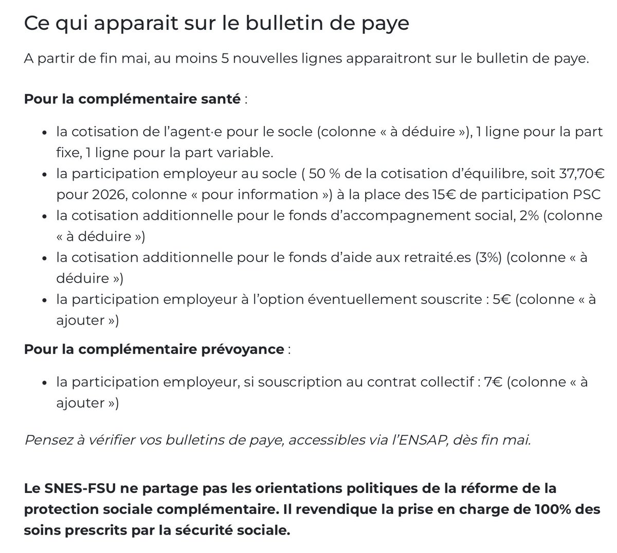 Ithyphallique's tweet photo. ℹ️
Avec la mise en place de la protection sociale complémentaire, les enseignants auront au moins 5 lignes supplémentaires sur leur fiche de paye de mai.
https://t.co/jmWU6R3rnP https://t.co/QWddKwa2mh