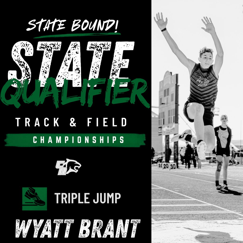pride_cr's tweet photo. Congratulations to our STATE Qualifiers!! Wesley, Logan, and Wyatt will compete at the Track &amp; Field State Championships this Friday &amp; Saturday!! #finishstrong #rollcougs https://t.co/RLIFfAshUm