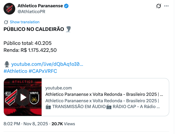 Athletico em Foco tweet media
