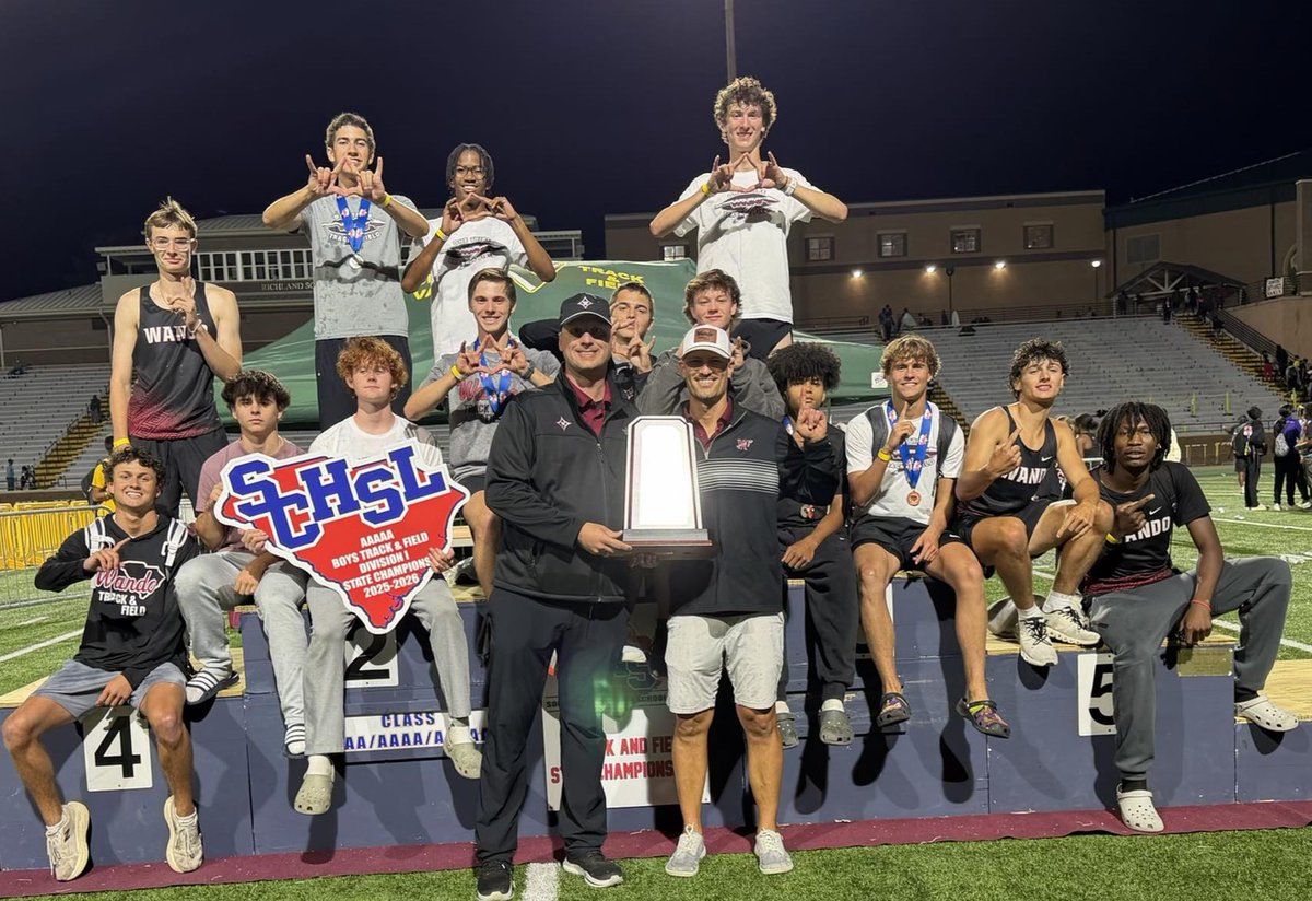 CCSDConnects's tweet photo. Wando High School's boys' track and field team is the 2026 South Carolina High School AAAAA Division 1 state champion! In addition, junior Dylan Carey won gold in the 400-meter dash.

Read more here: https://t.co/flgIsZrS7L https://t.co/35WSwNIWs5