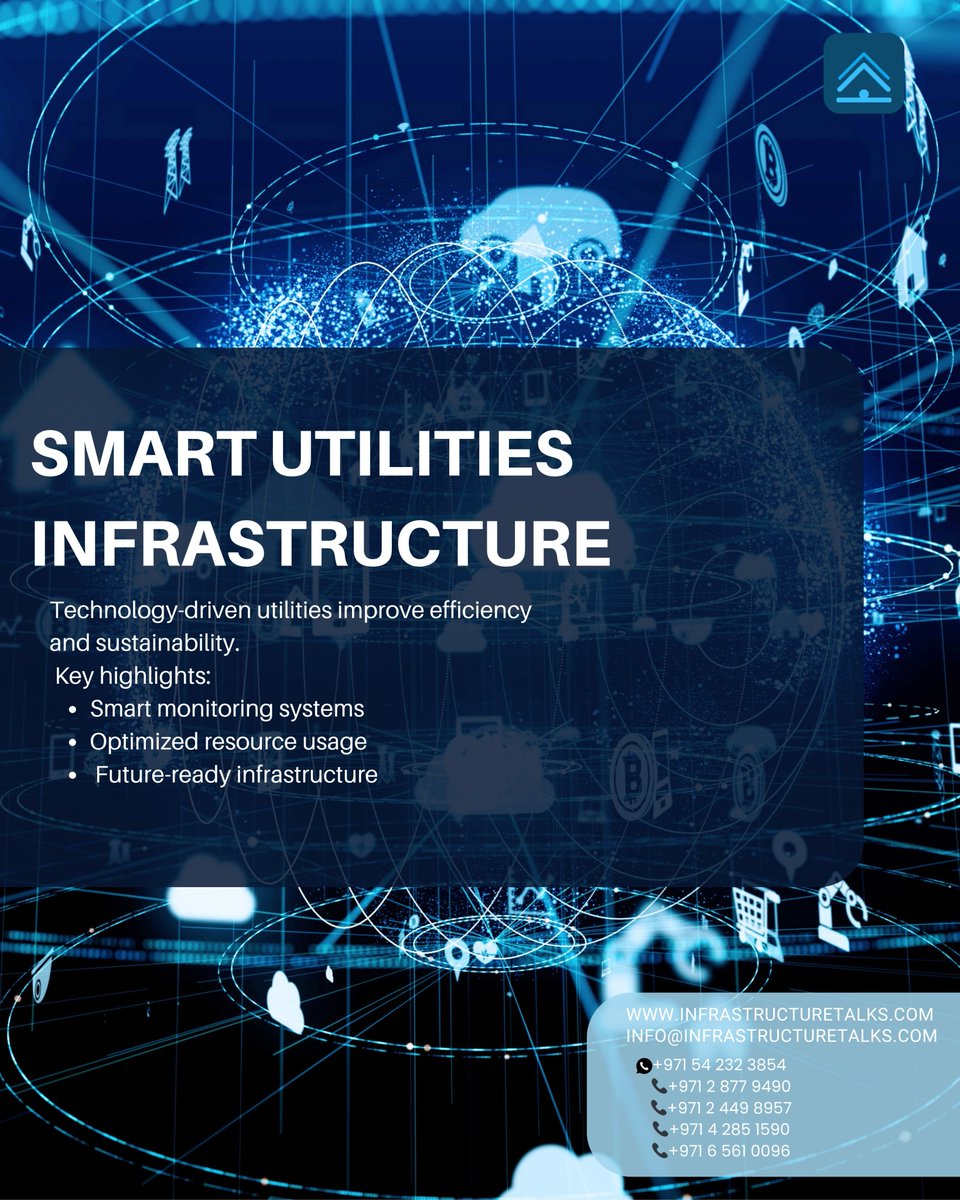 InfrastrucTalks's tweet photo. • Smart utilities infrastructure.
#SustainableInfrastructure #ProjectManagement #EngineeringConsultancy #MasterPlanning
#Infrastructure #InfrastructureEngineering #UrbanDevelopment #CivilEngineering #UAEInfrastructure #TransportEngineering https://t.co/jr0ICRAnvx