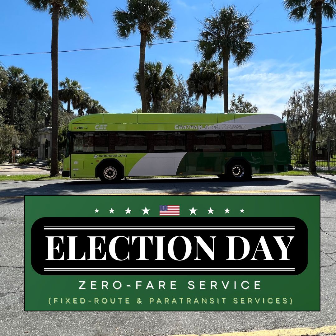 ChathamTransit's tweet photo. Take CAT to the polls on Tuesday, May 19. 🗳️ 
All fixed-route and paratransit services are fare-free from 5 a.m. to 10:15 p.m.

¡Tome CAT para ir a votar el martes 19 de mayo. 🗳️
Todos los servicios de rutas fijas y paratránsito serán gratuitos de 5 a.m. a 10:15 p.m. https://t.co/Rir05aLcD6