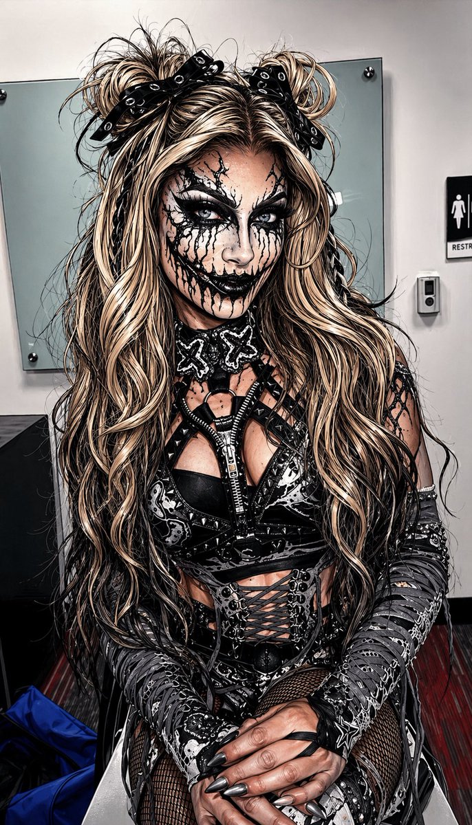 MomentOfBlissVA's tweet photo. PLAY / PAIN: Beauty in the Darkness 🖤⚡👑🔥

#AlwaysConnected ⭕
#AlexaBliss ⭐
@AlexaBliss_WWE 😈 https://t.co/7Z4aFQhMBY