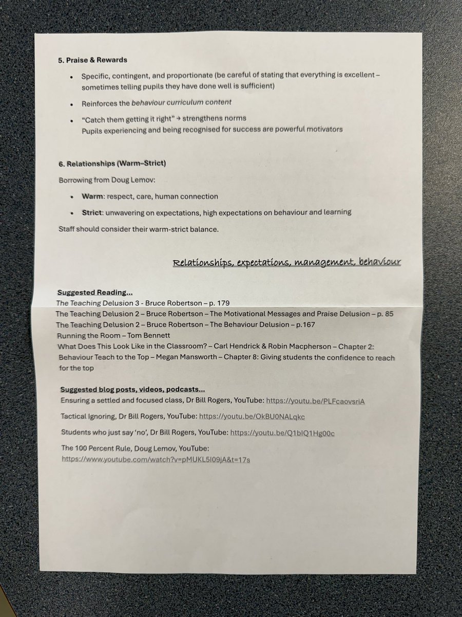 BruceNextLevel's tweet photo. A brilliant example of the Next Level Educational ‘Train the Trainer’ programme in action at Penicuik High School👇

I spent a day training a group of staff on a specific theme (in this case, behaviour management), with group members then leading similar sessions with their teams.

It was great to see the set of summary notes produced on ‘the behaviour curriculum’ by a middle leader who was part of the initial training group, and to hear about the positive impact this work has had almost immediately 😊

https://t.co/DIFALifF6l