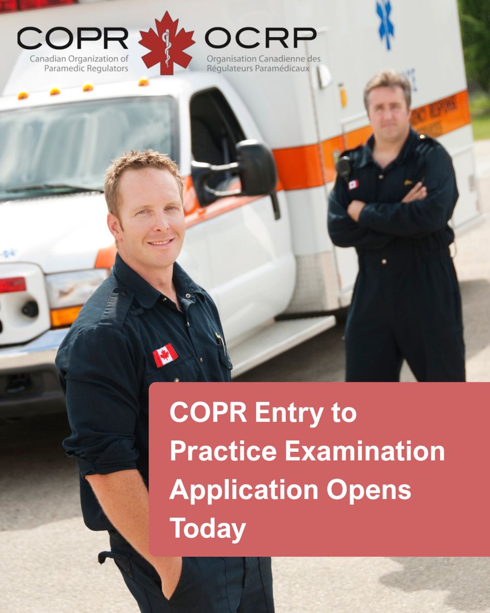copr_ocrp's tweet photo. Attention COPR Entry to Practice Examination candidates: applications are now being accepted for the July 8, 2026, administration. Late submissions will not be accepted. Be sure to review the website for all important deadlines: https://t.co/AMUARjR80o. https://t.co/r1M8pZl7al