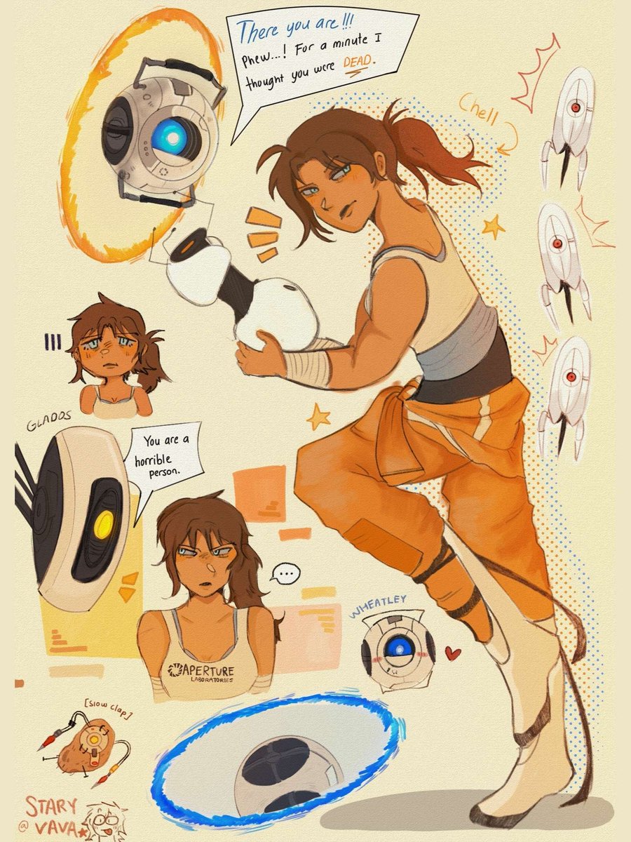 zahara_lol's tweet photo. Made sum Portal 2 Fanart!!
#portal2 #chell #wheatley https://t.co/hdgagDvUB8