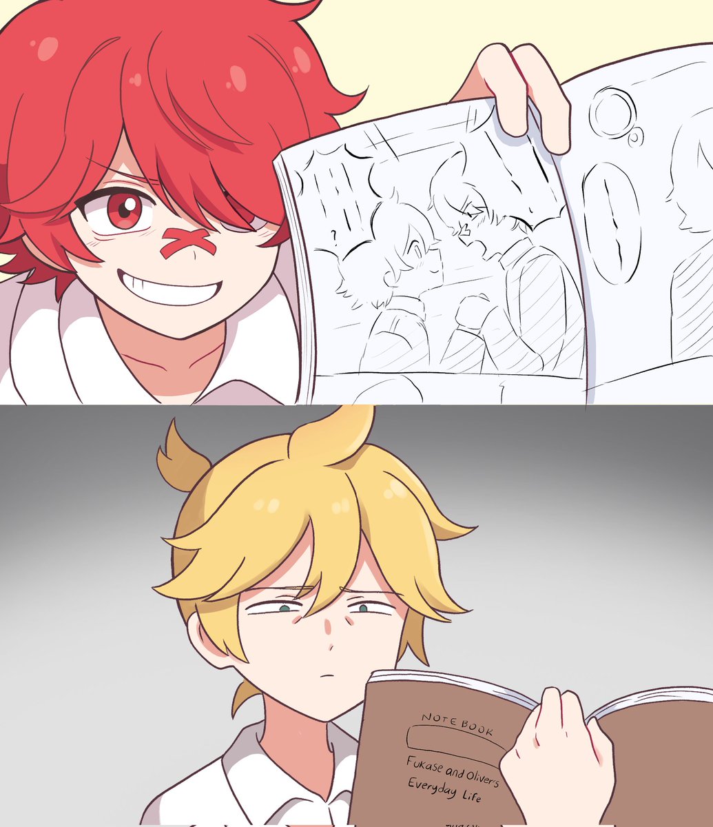 _LadyPau_'s tweet photo. Go for it, Fukase! 
Yes of course I was gonna make it Olikase https://t.co/s36Zw5W1Pl