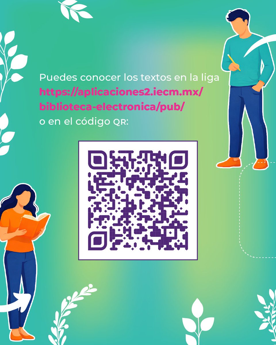 Distrito21IECM's tweet photo. A través de la Dirección Distrital 21, se extiende la cordial invitación para participar en el Concurso Juvenil de Ensayo 2026 "Conversando con los clásicos".

¡Infórmate y participa!

#IECM #DD21 https://t.co/8LxHAfsXPq