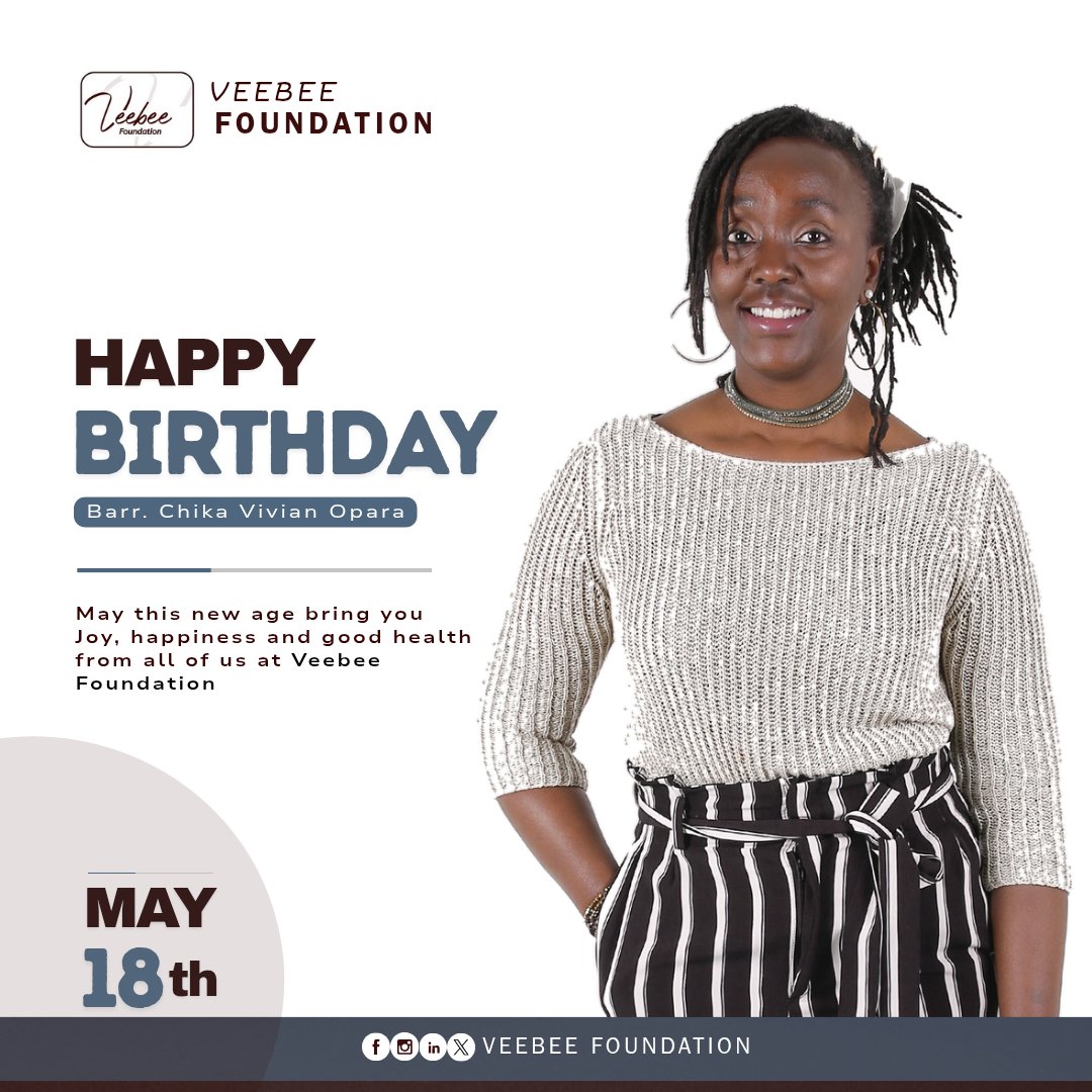 veebeefoundatio's tweet photo. HAPPY BIRTHDAY 🎉 🎂

Today, we celebrate a remarkable genius and leader of our time, a distinguished legal mind, a generous humanitarian, philanthropist and an impactful visionary leader whose work ethics is a shared standard for all https://t.co/JrmWrRJmlS