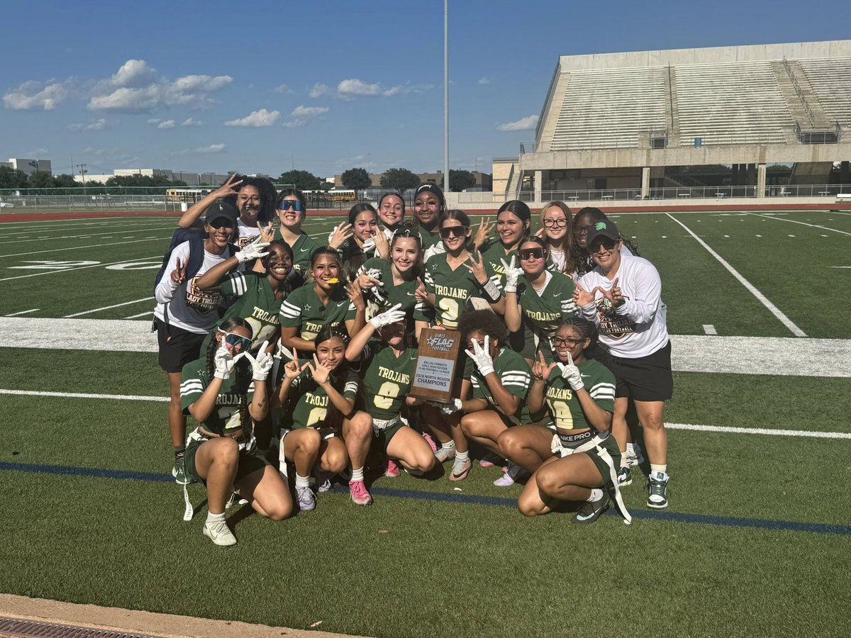 CFBISD's tweet photo. It was a BIG weekend for CFBISD Flag Football! 🏈🎉

Huge congratulations to the Newman Smith Trojans, who are officially heading to the State Championships this June after an incredible two wins! 🏆

History was also made as CFBISD middle school teams faced off in their first-ever district tournament, hosted at Barbara Bush Middle School. We are thrilled to see the love for this sport growing! 🙌

Shoutout to all of our athletes for their hard work and dedication. The future of CFBISD football is bright! 🌟